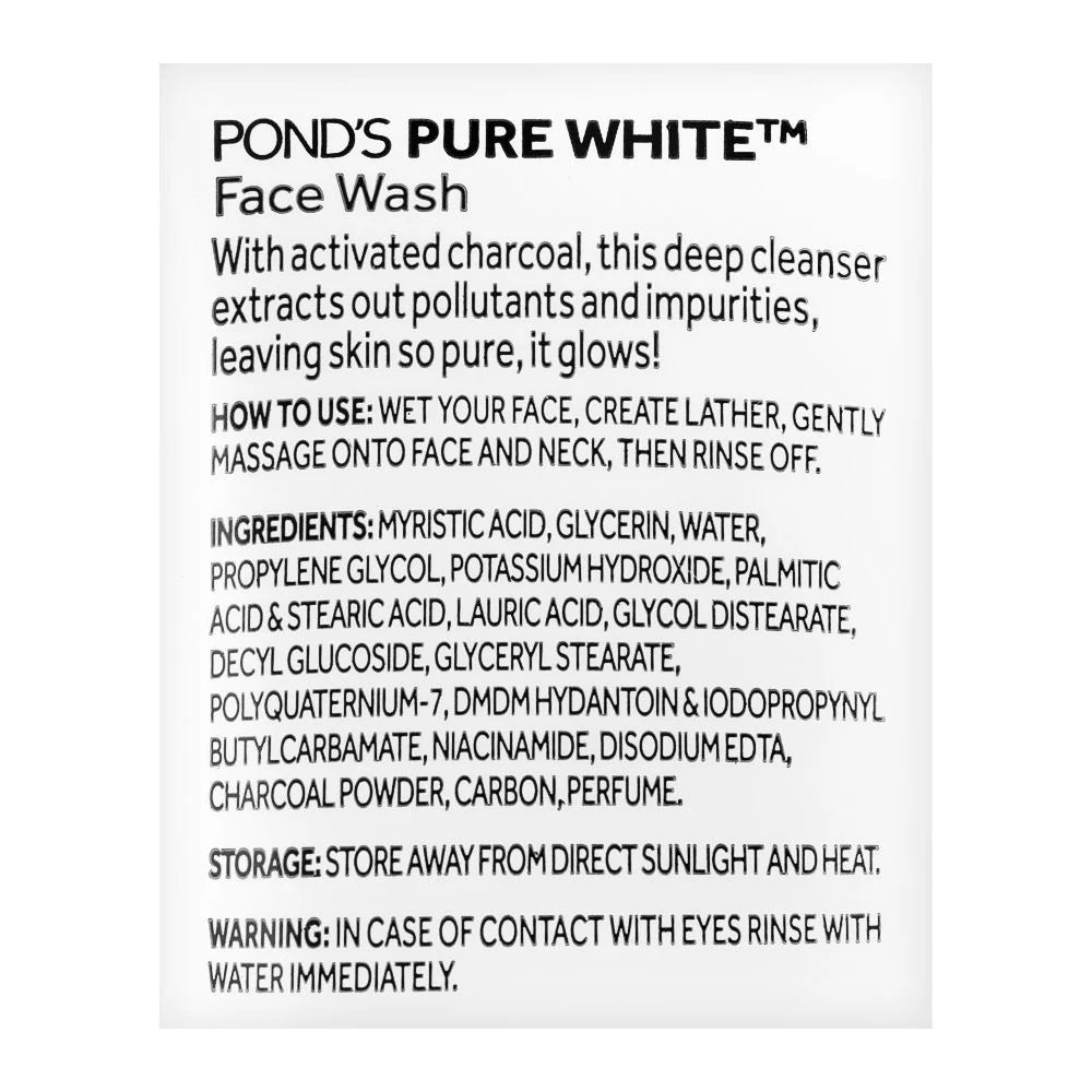 Pond's Pure Detox Anti Pollution + Purity Face Wash With Activated Charcoal