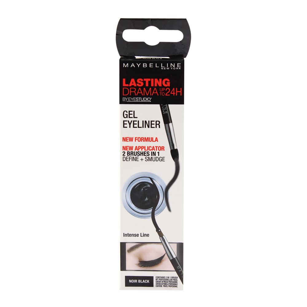 Maybelline New York Lasting Drama 24H Gel Eyeliner, 01 Noir Black