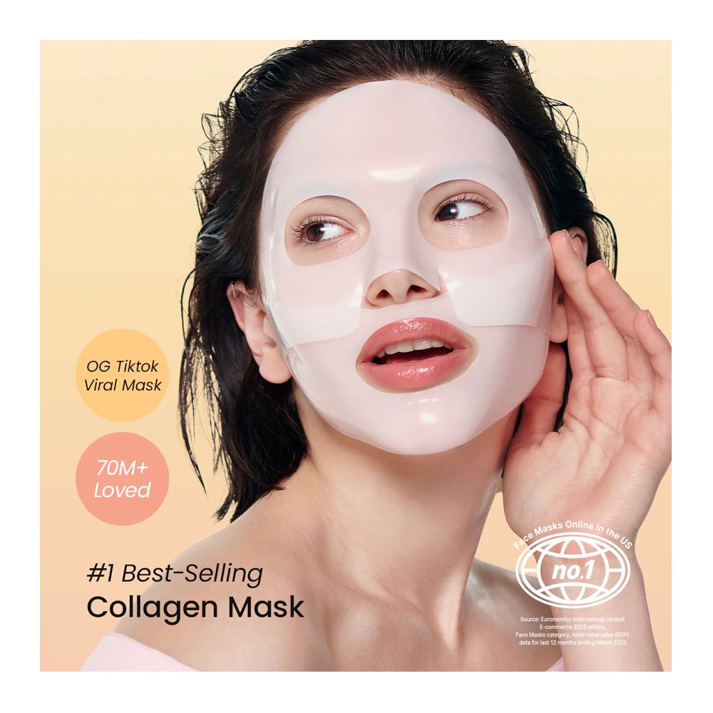 Biodance Bio Collagen Real Deep Facial Sheet Mask, Hyaluronic Acid, Niacinamide, For All Types Of Skin, 34g