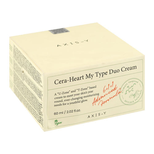 Axis-Y Cera-Heart My Type Duo Moisturizer Face Cream Heartleaf & Ceramide, For All Skin Types, 60ml