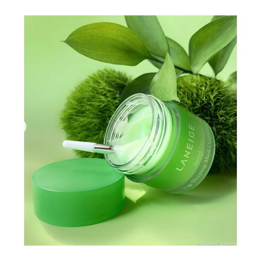 Laneige Apple Lime Lip Sleeping Mask, Coconut Oil, Shea Butter, For All Types Of Skin, 20g