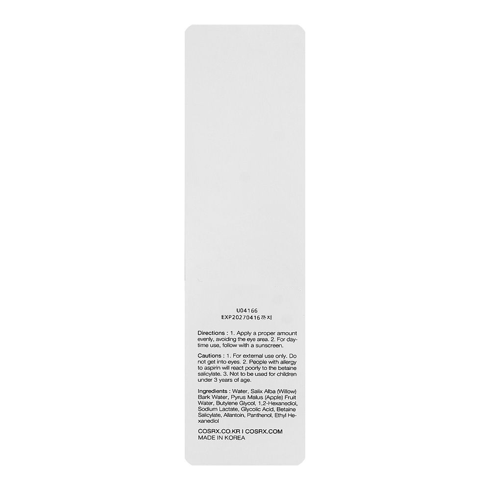COSRX AHA/BHA Clarifying Treatment Toner, Glycolic Acid, For Smooth Skin, 100ml