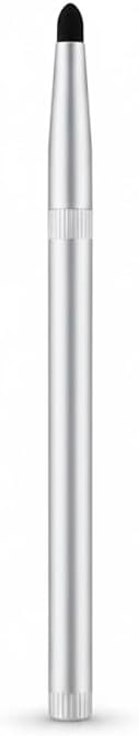 KUM Eyeshadow Applicator Brush, Silver with Black Tip, Synthetic Bristles, 15cm Length