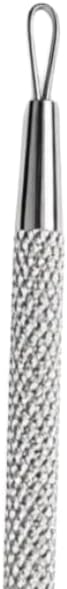 KUM Blackhead Remover Tool, Stainless Steel, Dual-Ended with Textured Grip, Professional Nail and Face Care