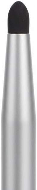 KUM Eyeshadow Applicator Brush, Silver with Black Tip, Synthetic Bristles, 15cm Length