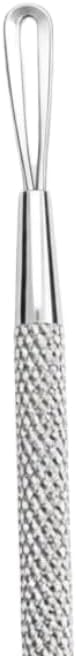 KUM Blackhead Remover Tool, Stainless Steel, Dual-Ended with Textured Grip, Professional Nail and Face Care