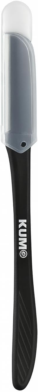 KUM Sharp Eyebrow Razor with Protective Cap – Precision Trimmer for Eyebrows, Facial Hair & Fine Detailing – Made in Germany