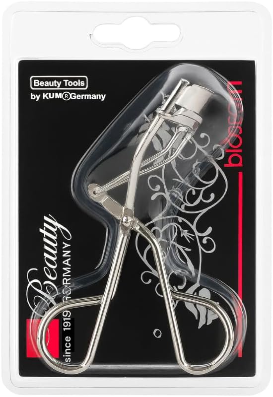 KUM Germany Professional Stainless Steel Eye Lash Curler with Soft Silicone Pads, Durable Design for Natural Long Lasting Curl, Vegan Beauty Tool