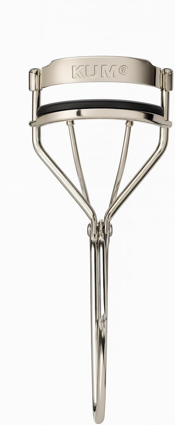 KUM Germany Eyelash Linear Curler Precision Stainless Steel Mini Lash Curler for Natural Curl & Lift, Handy Grip, Vegan & Cruelty-Free