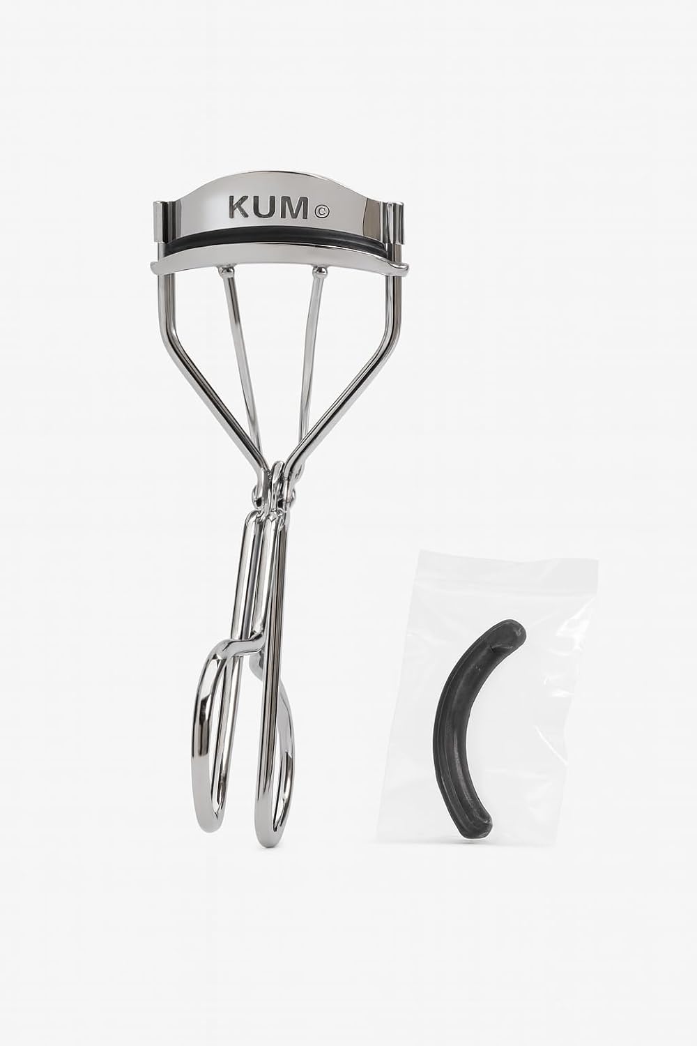 KUM Germany Crown Eyelash Curler with Soft Silicone Pads for Natural, Long-Lasting Curl Stainless Steel, Comfortable Grip, Vegan & Cruelty-Free