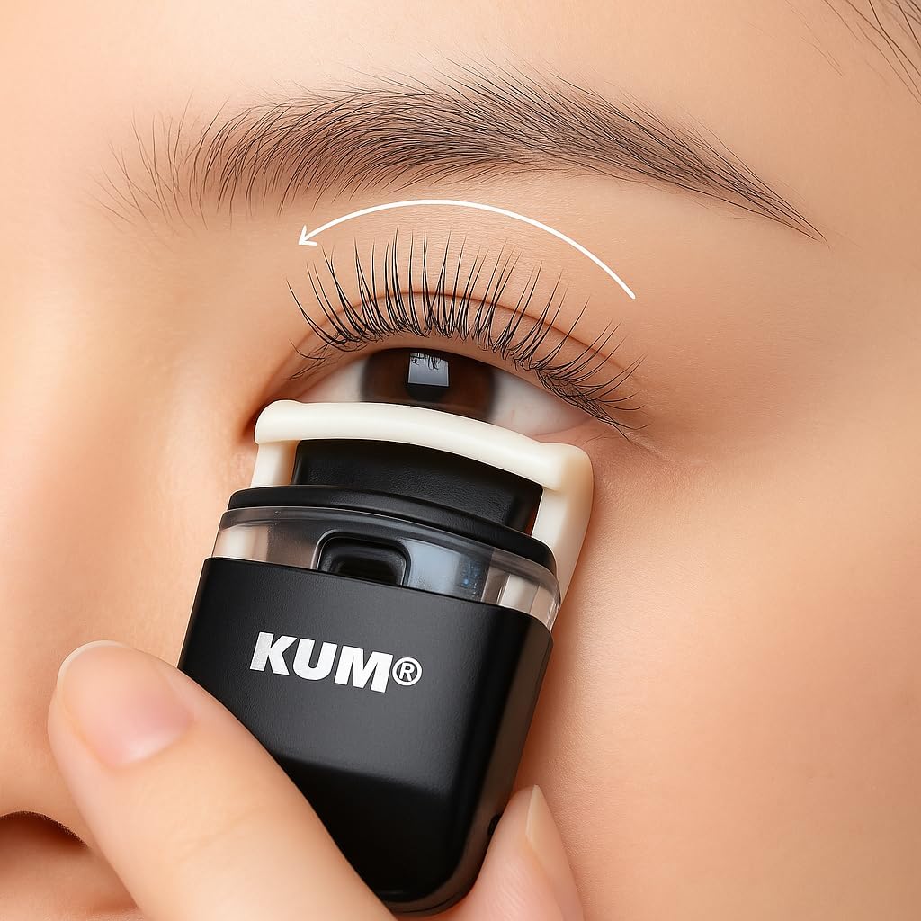 KUM Germany Mini Eyelash Curler – Precision Compact Lash for Natural Lift & Curl, Gentle Silicone Pad, Ergonomic Grip – Travel-Friendly Professional Beauty Tool, Made in Germany