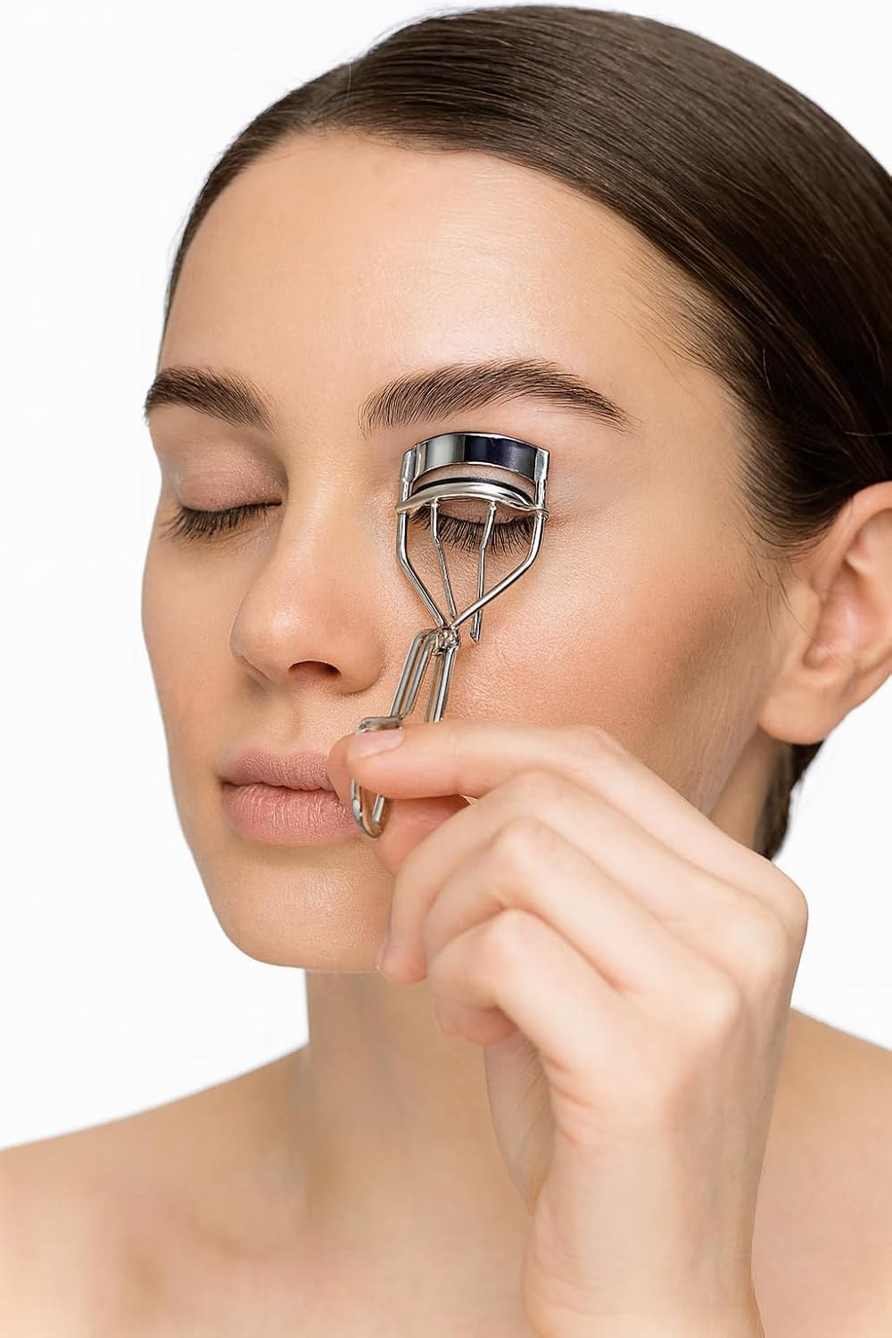 KUM Germany Professional Stainless Steel Eye Lash Curler with Soft Silicone Pads, Durable Design for Natural Long Lasting Curl, Vegan Beauty Tool