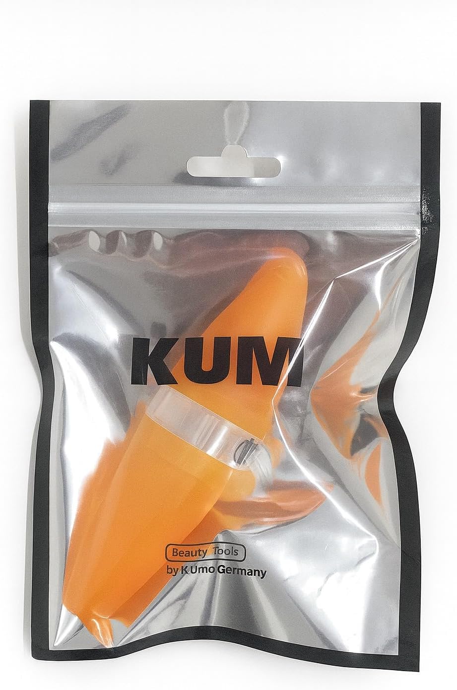 KUM Ellispe Orange Cone Cosmetic Sharpener with Protective Case – Precision Makeup Pencil Sharpener for Eyeliners & Lip Liners – Made in Germany