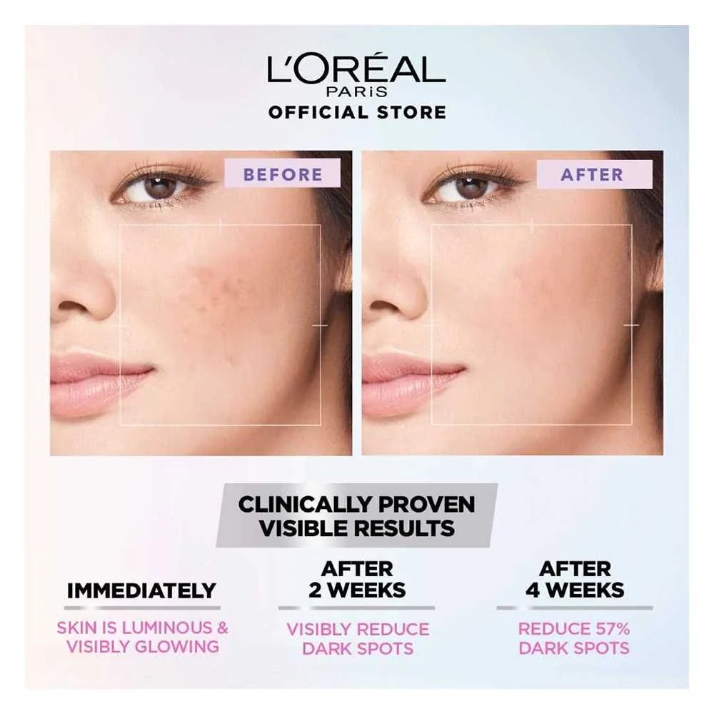 L'Oreal Paris Glycolic Bright Instant Glowing Serum, Reduces 57% Dark Spots, 30ml