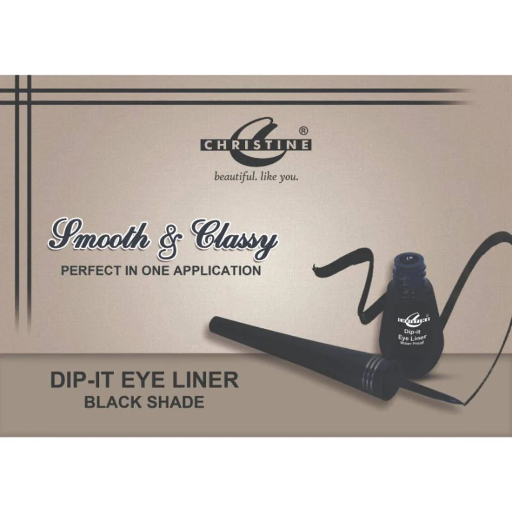 Christine Makeup Dip-It Water Proof Eye Liner - Black