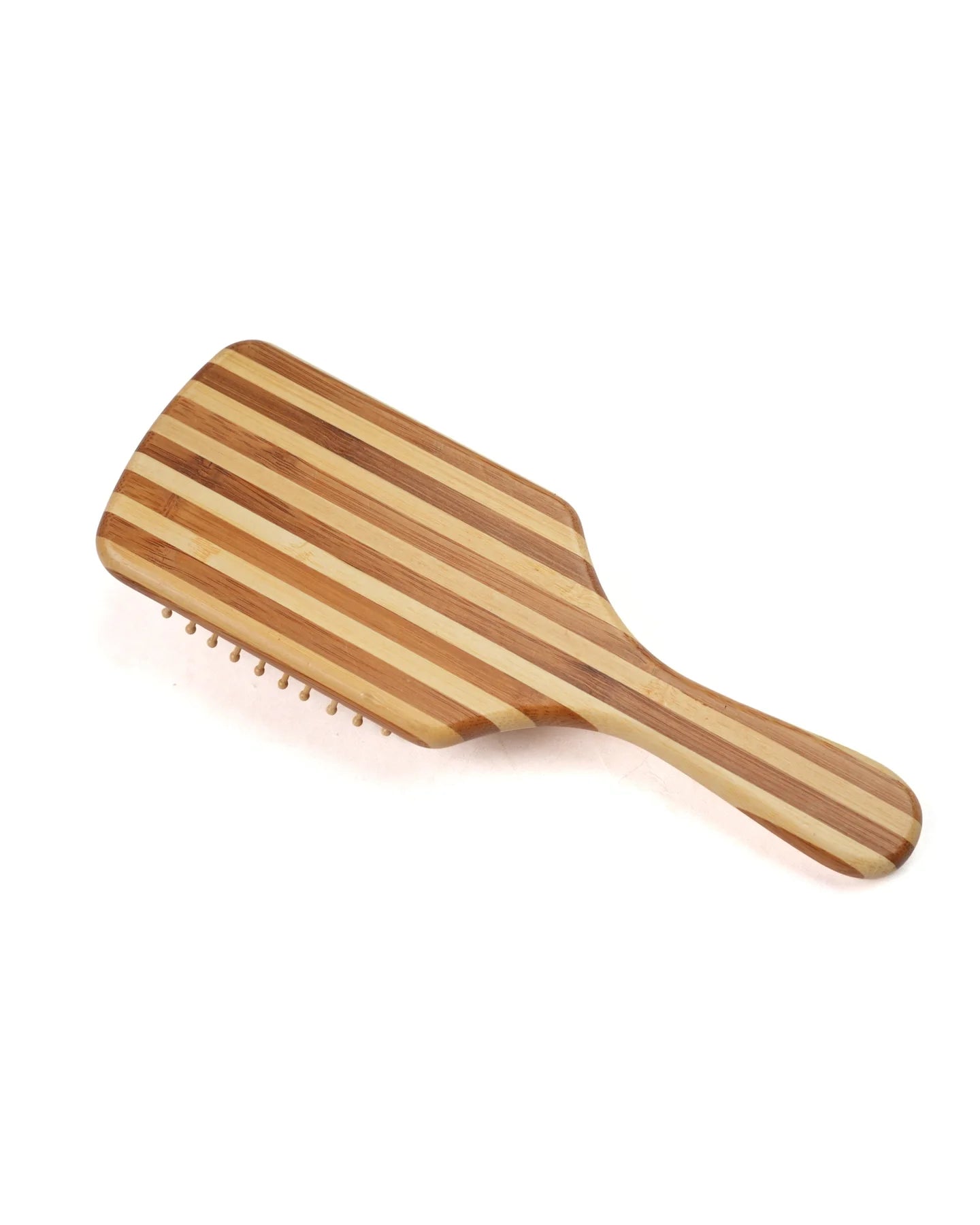 Striped Wooden Paddle Hair Brush