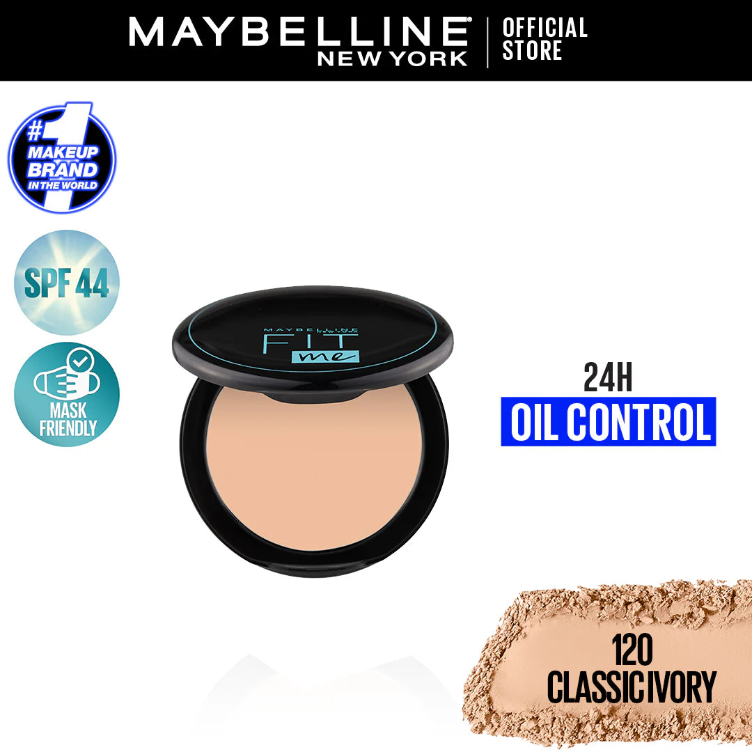 Maybelline New York Fit Me Matte+Poreless Powder, 120 Classic Ivory