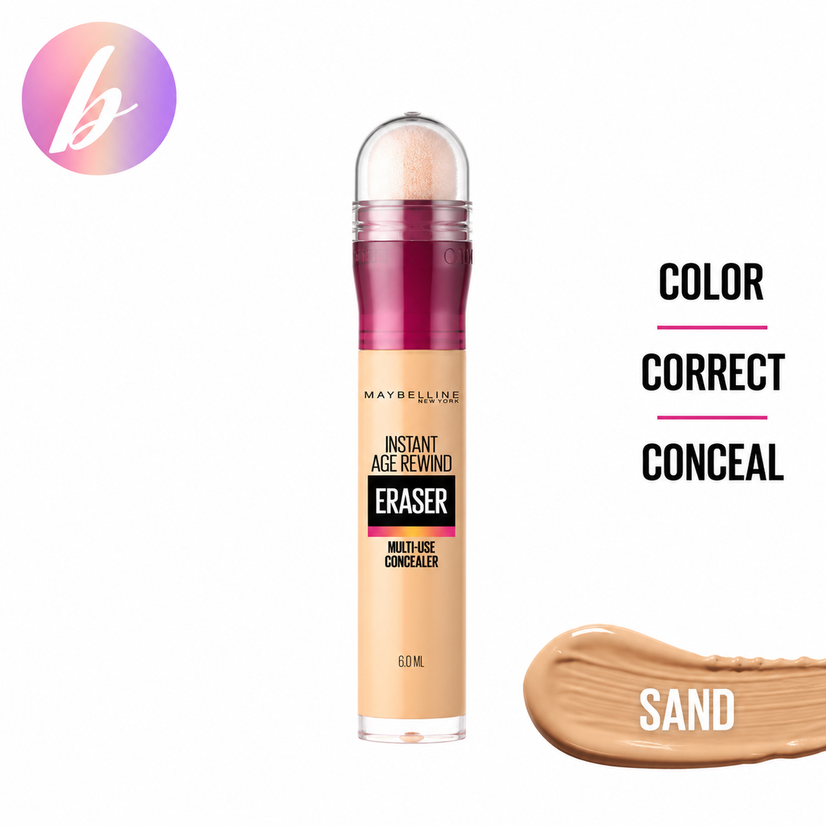 Maybelline New York Instant Age Rewind Eraser Concealer - 122 Sand