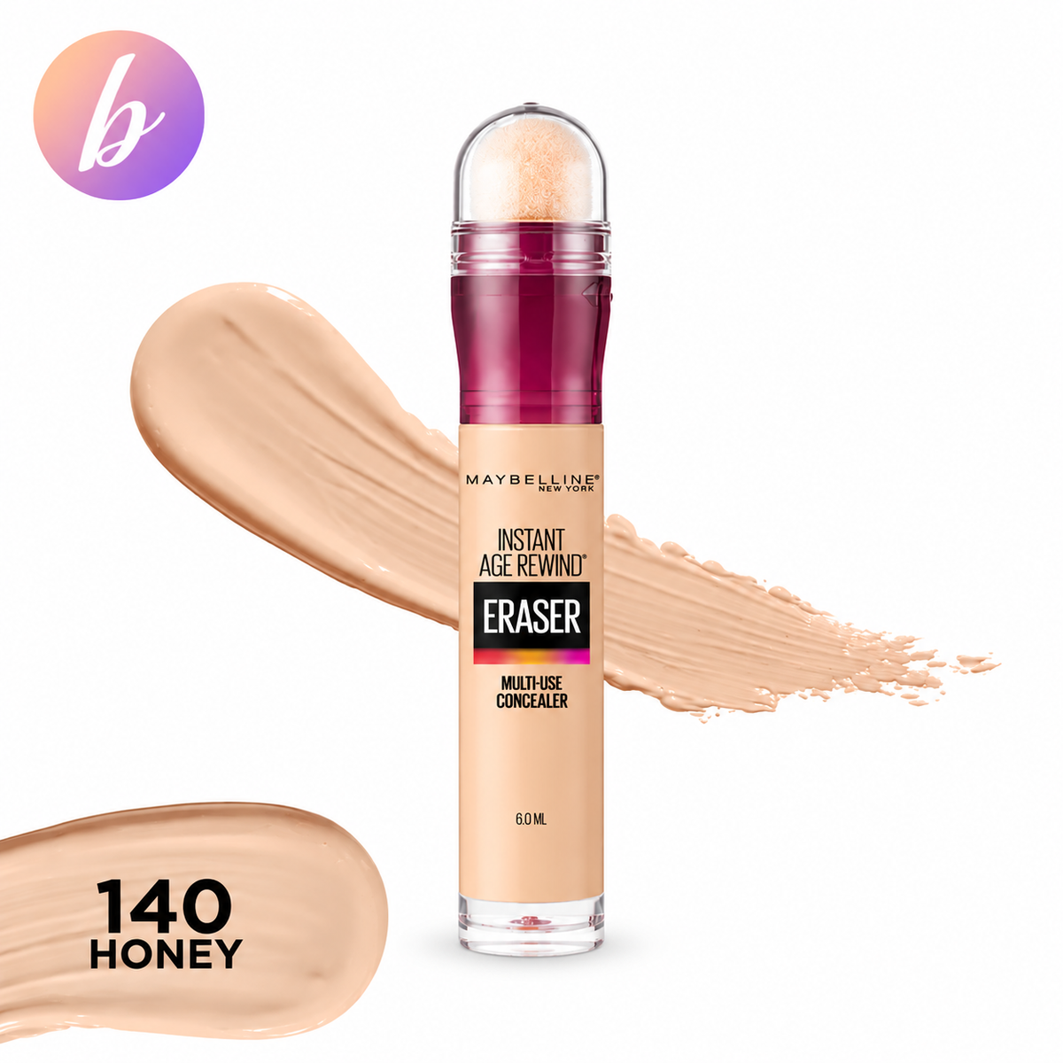 Maybelline New York Instant Age Rewind Eraser Dark Circles Treatment Concealer, 03 Honey