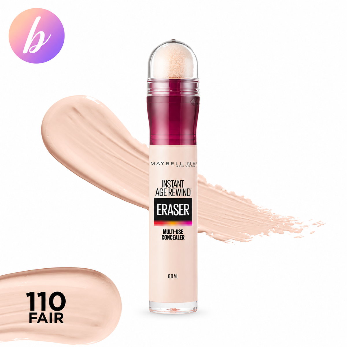 Maybelline New York Instant Age Rewind Eraser Multi-Use Concealer, 110 Fair