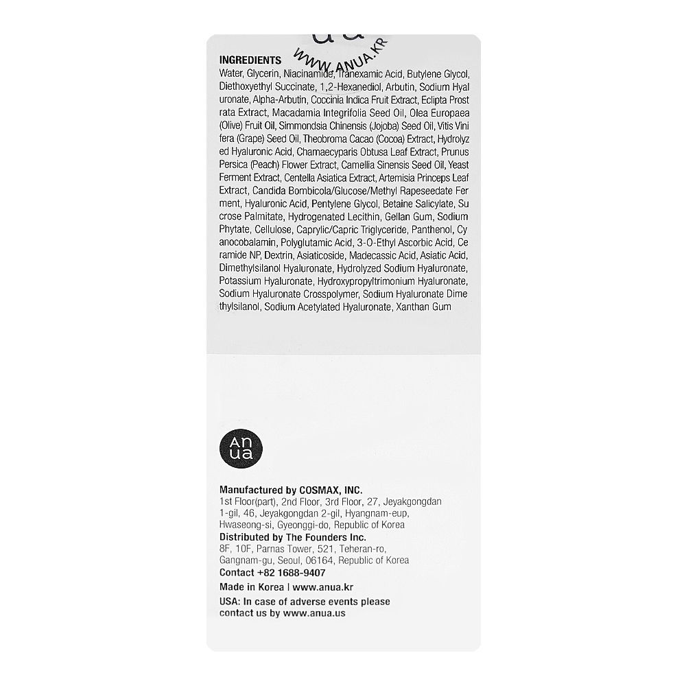 Anua Niacinamide 10% + TXA 4% Serum, For Dark Spots, 30ml