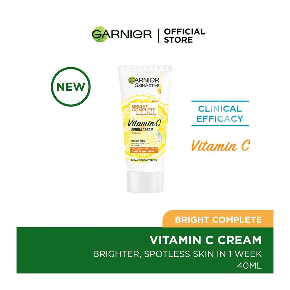 Garnier Skin Active Bright Complete Vitamin C Serum Cream, 40ml